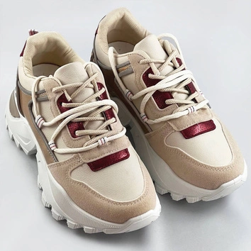 Buty sportowe damskie z motywem zwierzęcym beżowe (viv1038)