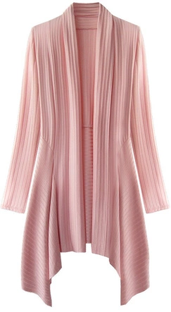 LEJĄCA NARZUTKA W PRĄŻKI PUDROWY RÓŻ (260ART)