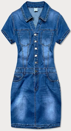 JEANSOWA SUKIENKA PLUS SIZE NIEBIESKA (GD6627)