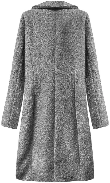 DWURZĘDOWY PŁASZCZ BARANEK CIEMNOSZARY (18760)