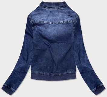 KURTKA DAMSKA BOMBERKA JEANSOWA GRANATOWA (5669-K)