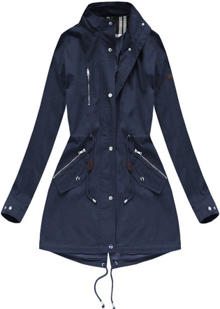 BAWEŁNIANA PARKA Z KAPTUREM GRANATOWA (1801)