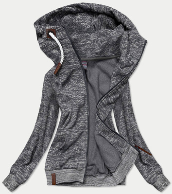 BLUZA DRESOWA DAMSKA MELANŻ GRAFIT (58331)