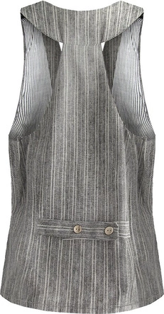 ELEGANCKA KAMIZELKA W PASKI CIEMNOSZARA (1055)