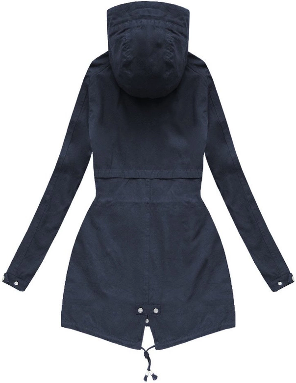 BAWEŁNIANA PARKA Z KAPTUREM GRANATOWA (21802)