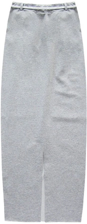 DRESOWA SPÓDNICA MAXI Z KIESZENIAMI SZARA (93ART)