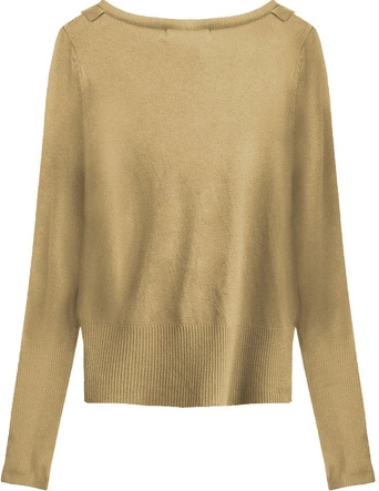 SWETEREK Z FALBANĄ KARMELOWY (1522)