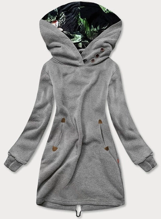 TUNIKA DRESOWA Z KAPTUREM GRAFITOWA (AMG-832)