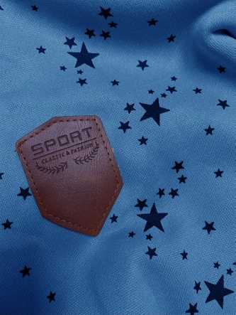 Rozpinana damska bluza w gwiazdki niebieska (2313)