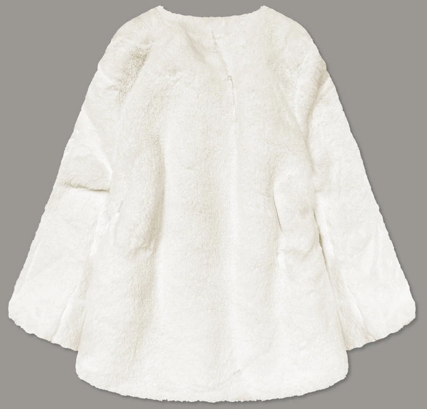 KRÓTKA KURTKA DAMSKA FUTRO BIAŁA (31148)