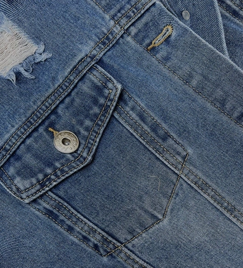 Długa kurtka jeansowa niebieska (GD8728-LK)