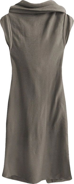 SWETER Z GOLFEM JASNOBRĄZOWY (444ART)