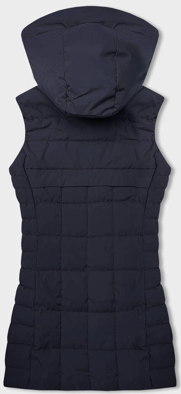 Damski bezrękawnik z kapturem granatowy (16M9096-215)