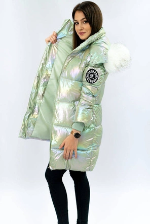 PIKOWANA KURTKA ZIMOWA DAMSKA OPALIZUJĄCA (9039)