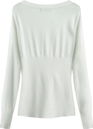 SWETER Z OZDOBNYMI KAMIENIAMI BIAŁY (1519)