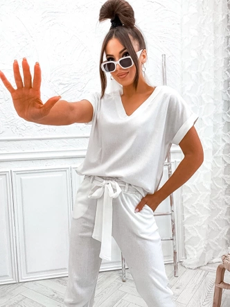 Komplet z lnem ecru (751)