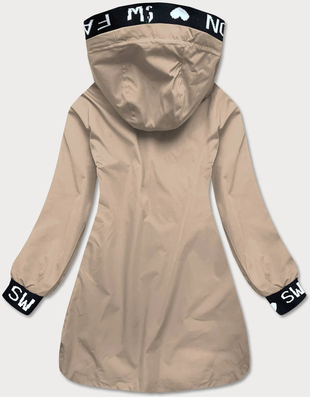 Prosta damska kurtka beżowa (b8018-12)