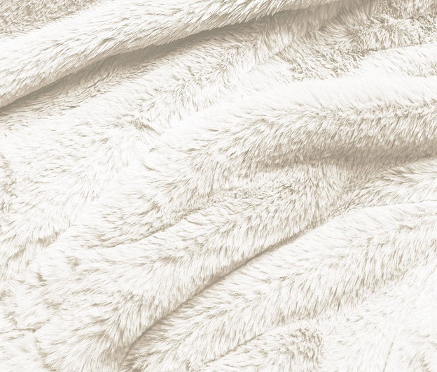 Krótka kurtka damska futro ecru (b8050-26)