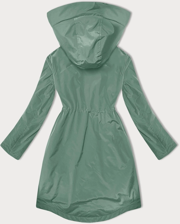 Lekko ocieplana kurtka damska z kapturem LHD jasny zielony (LHD-24589)