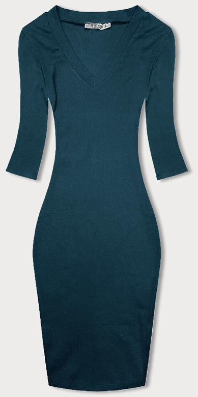 Dopasowana sukienka w prążki morska (5579-25)