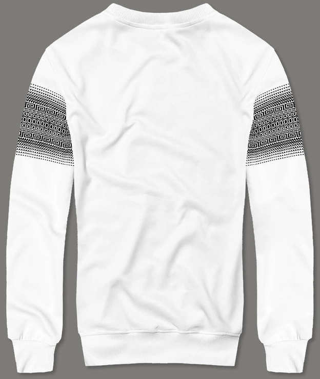 Cienka bluza z nadrukiem biała (8B1103-1)