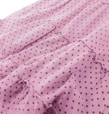 LETNIA SUKIENKA W GROCHY LILAC (584ART)