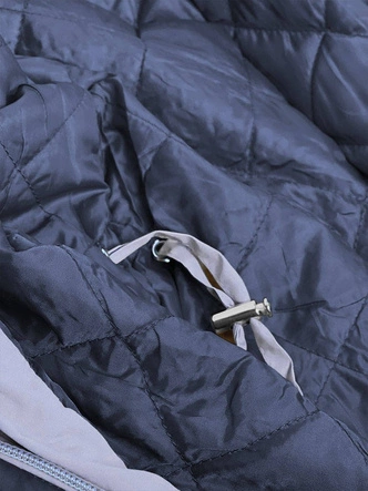 KURTKA DAMSKA Z KAPTUREM NIEBIESKA (B2660-36032)