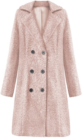 DWURZĘDOWY PŁASZCZ BARANEK ANTYCZNY RÓŻ (18760)