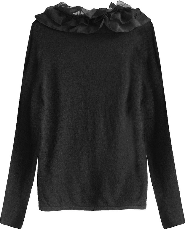 SWETEREK ZE ZDOBIENIAMI CZARNY (1584)