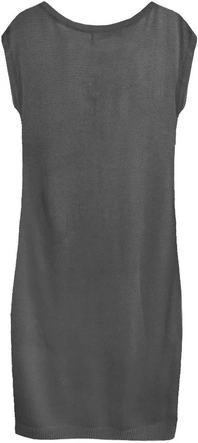 SWETERKOWA SUKIENKA Z CEKINAMI GRAFITOWA (1170)