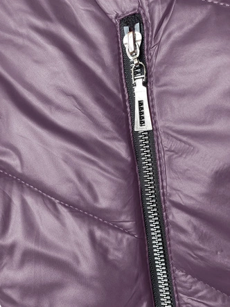 Damska kurtka z ozdobnym kapturem fioletowa (B8215-71)