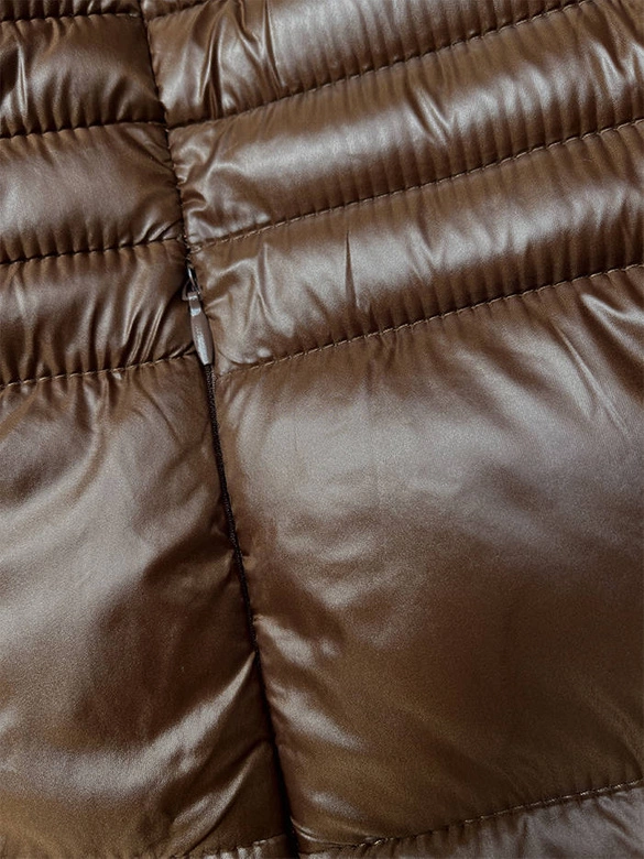 Przejściowa kurtka damska pikowana brązowa (2M-052)