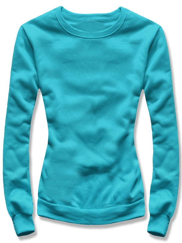 Bluza dresowa damska ze ściągaczami niebieska (W01-62)