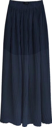 PLISOWANA SPÓDNICA MAXI GRANATOWA (9237)