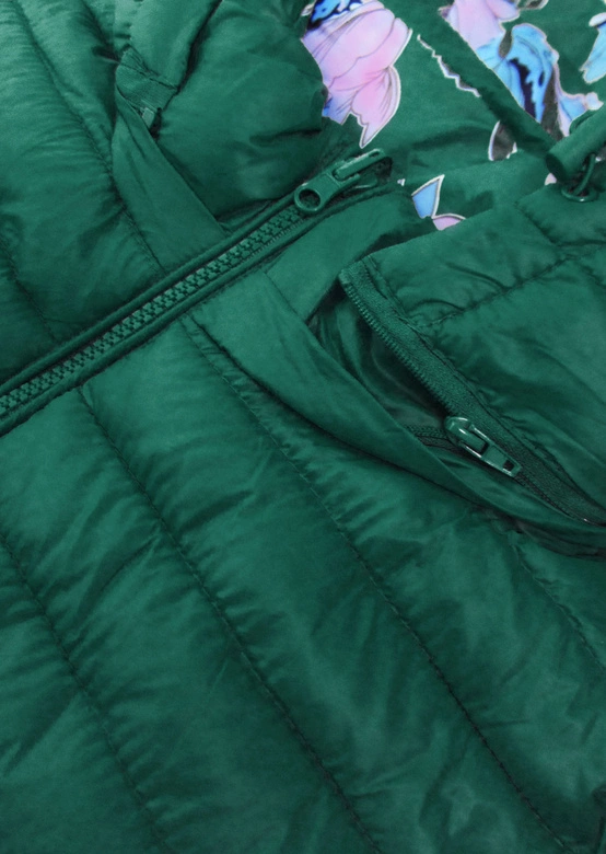 DAMSKA KURTKA DWUSTRONNA ZIELONA (7174)