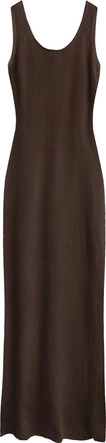 SUKIENKA MAXI CIEMNOBRĄZOWA (1548/1)