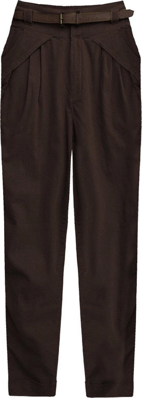 SPODNIE SZTRUKSOWE CIEMNOBRĄZOWE (2218)