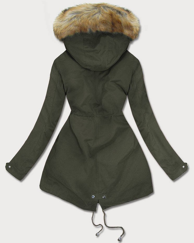 DAMSKA PARKA Z PODPINKĄ KHAKI (1998A)