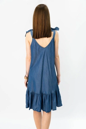 SUKIENKA Z FALBANĄ CIEMNONIEBIESKA (393/1ART)