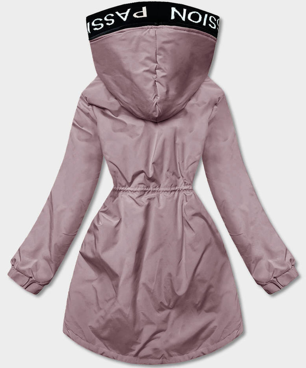 Damska parka oversize różowa (B8080)