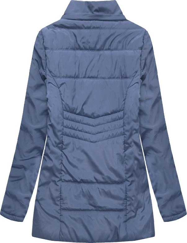 DŁUŻSZA PIKOWANA KURTKA NIEBIESKA (B2626)