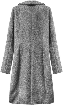 DWURZĘDOWY PŁASZCZ BARANEK CIEMNOSZARY (18760)