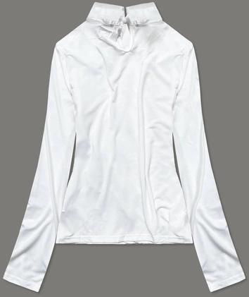 ELEGANCKA BLUZKA Z KOŁNIERZYKIEM ECRU (8522)