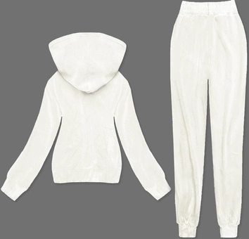 Polarowy komplet dresowy damski ecru (YP-1024)