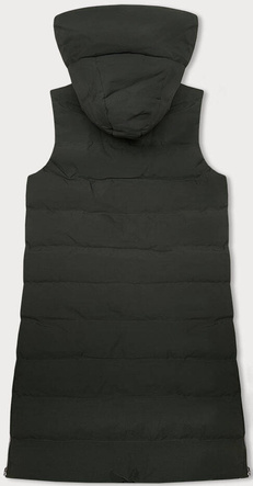 Długa puchowa kamizelka damska army (5M3157-136)