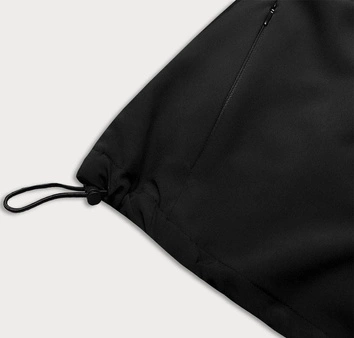 CIENKA BLUZA Z KAPTUREM CZARNA (20323)