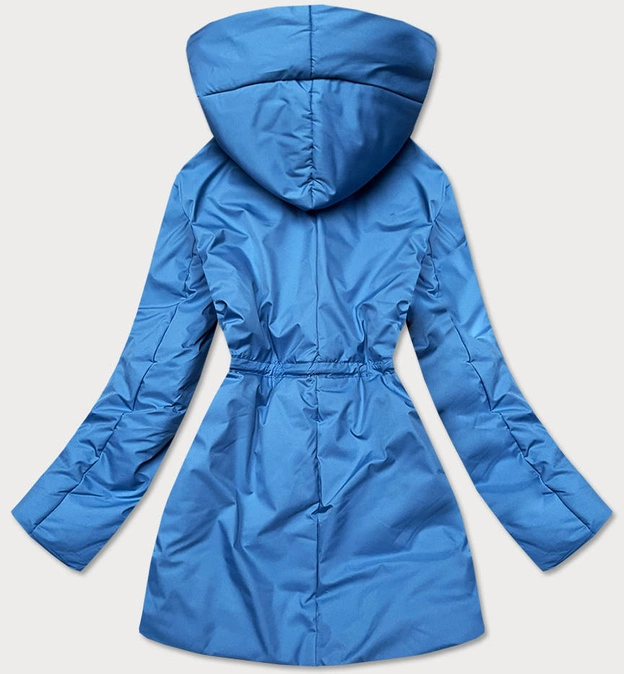 Damska kurtka z kapturem niebieska (ho-22)
