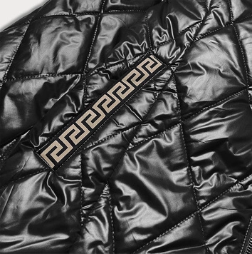 PIKOWANA KURTKA PLUS SIZE CZARNA (B8013-1)