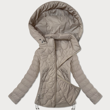 Pikowana krótka kurtka damska J Style beżowa (16M9239-62)