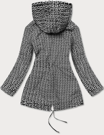 Parka damska 2w1 niebieski ciemny/biały (w702)